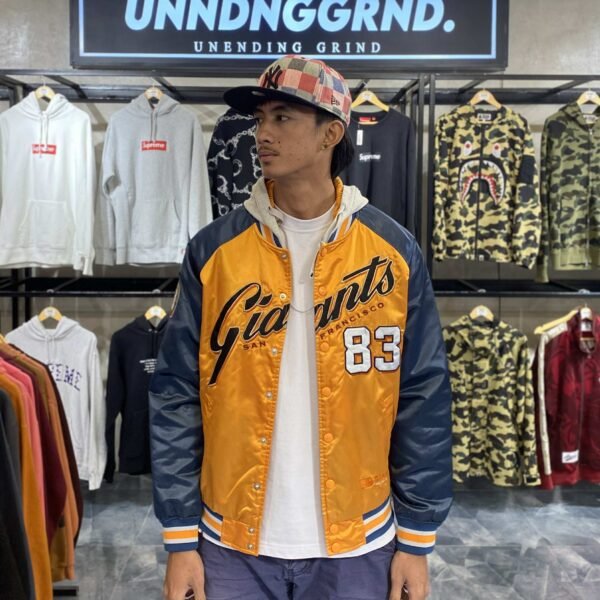 MLB Giants Yellow Varsity Jacket W/ Hood (Medium) - SOLD