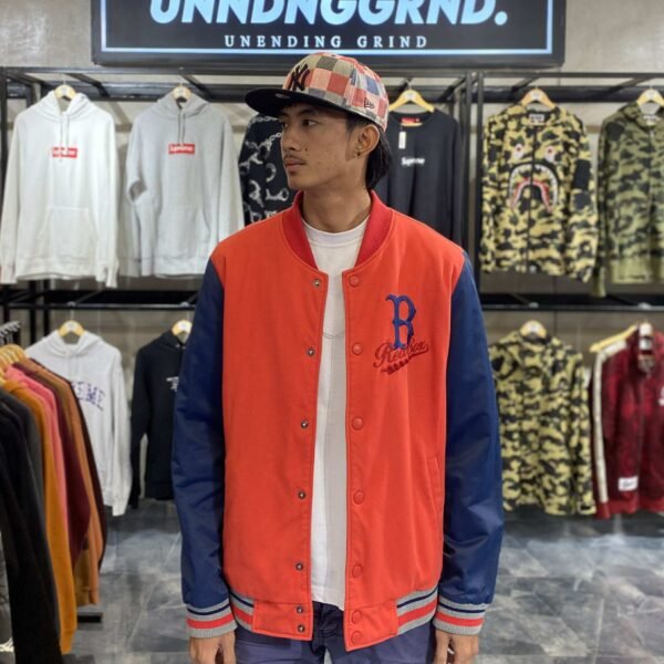 MLB Boston 2Toned Red Varsity Jacket (XXL)