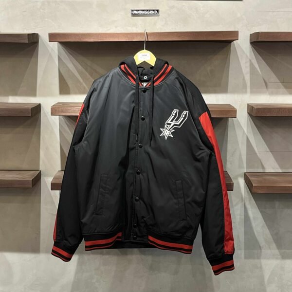NBA San Antonio Spurs Black Varsity W/ Hood (XL)