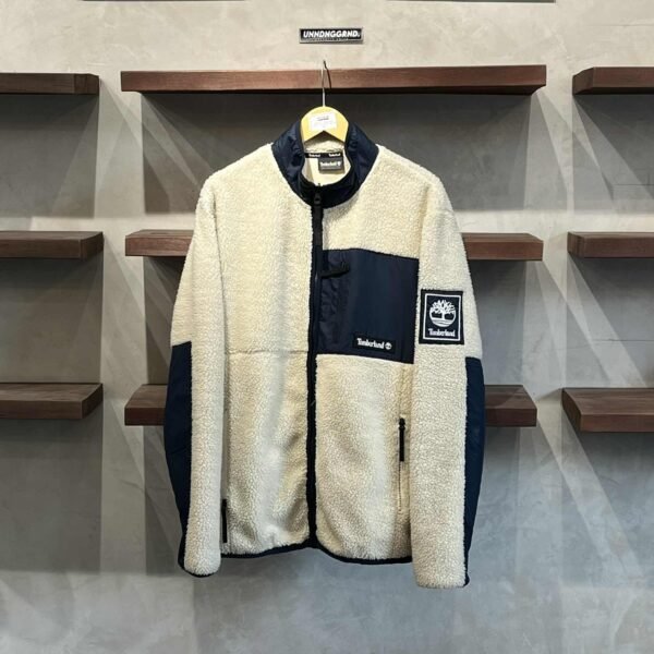 TIMBERLAND Fleece Cream Zip Up (Large) - SOLD