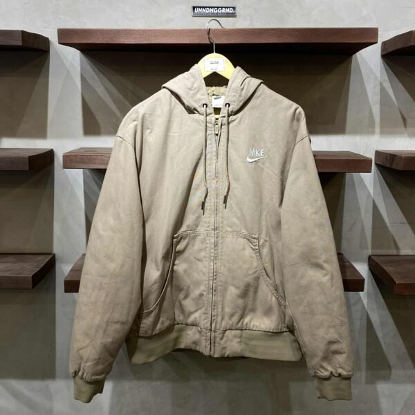 NIKE Detroit Beige Zip Up Hoodie (Large) - SOLD