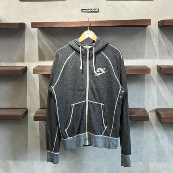NIKE Gray Zip Up W/ Hood (Large) – SOLD