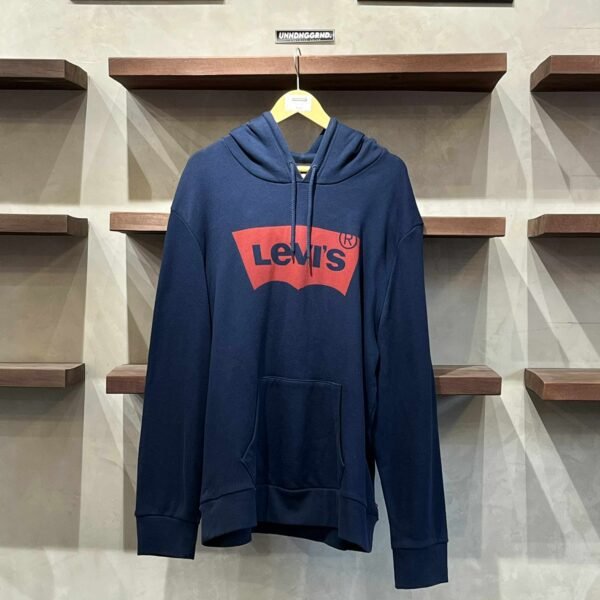 LEVIS Navy Blue Hoodie (2XL) – SOLD