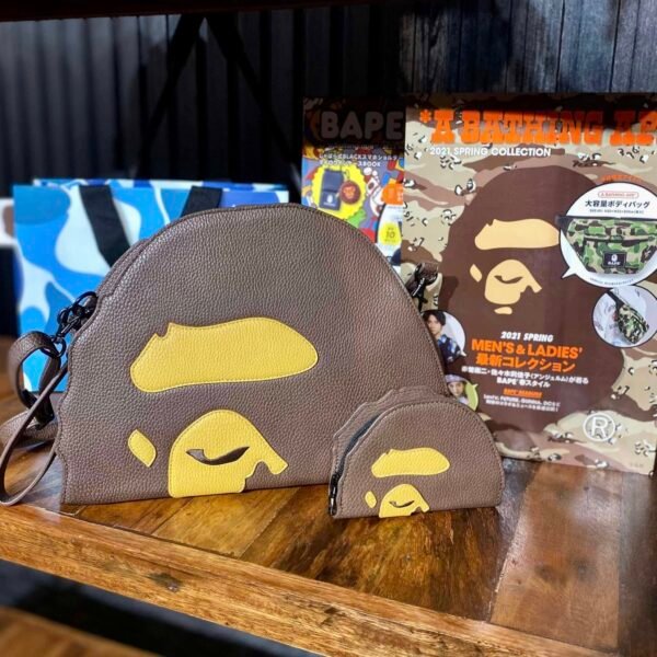 A BATHING APE ® Ape Half Face Pouch Bag + Coin Purse - SOLD