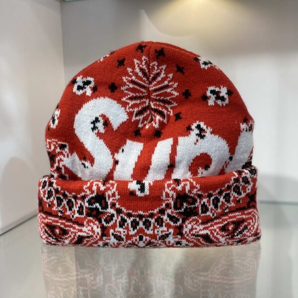 BRANDNEW SUPREME Bandana Big Logo Red Beanie