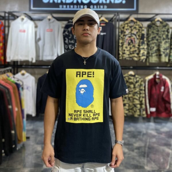 BAPE Ape Shall Never Kill Black Tee (Medium)