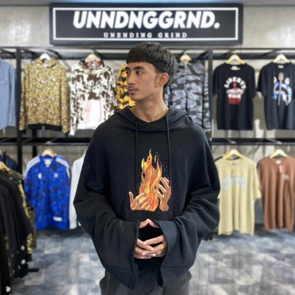 OFF-WHITE Flame Logo Hoodie