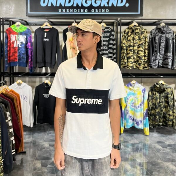 SUPREME Box Logo Rugby Polo Shirt (XL) - SOLD