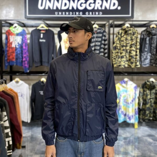 LACOSTE Multi Pocket Navy Blue Windbreaker
