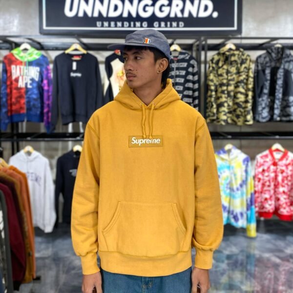 BRANDNEW SUPREME SS21 Box Logo Brown Hoodie (Medium)
