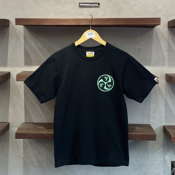 BAPE Japan Culture Mitsudomoe Black Tee (Small)