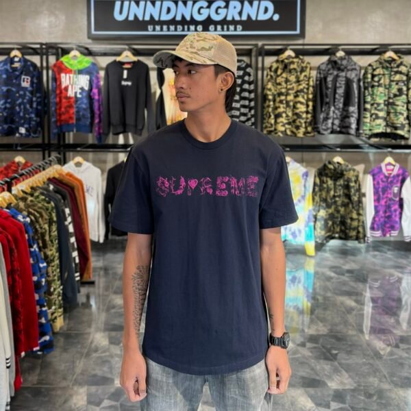 SUPREME Morph Navy Tee (Medium) - SOLD