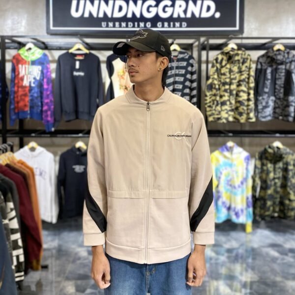 CALVIN KLEIN Beige Track Jacket (Medium)