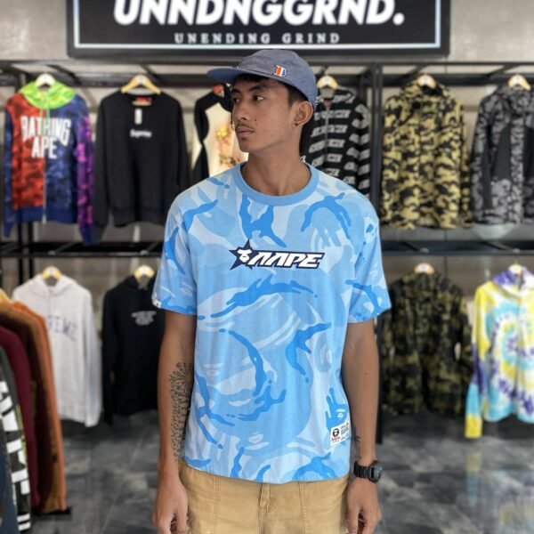 AAPE Unvs Blue Camo Reversible Tee (Small) - SOLD