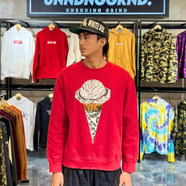 BBC Ice Cream Red Sweatshirt (Large) - SOLD