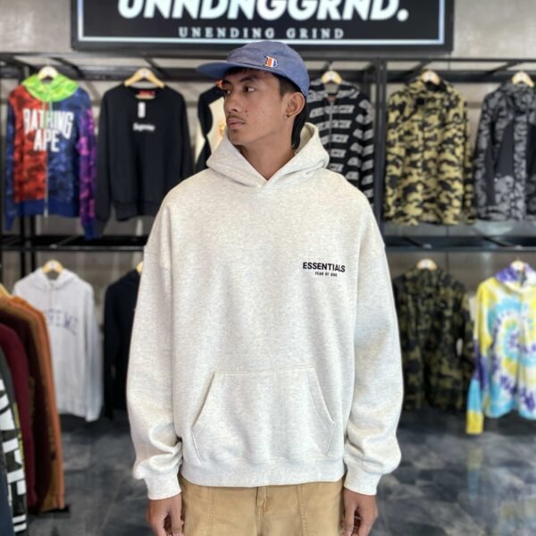 BRANDNEW Essentials Fear Of God Light Oatmeal Hoodie (Large) - SOLD