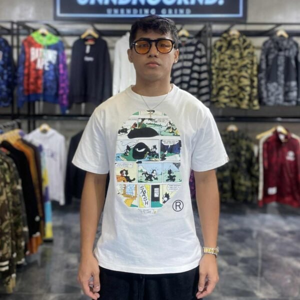 BRANDNEW BAPE x Felix The Cat White Tee (Medium)