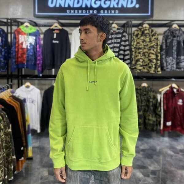 SUPREME Digital Logo Lime Hoodie (Large)