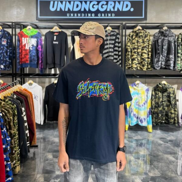 SUPREME Scratch Navy Blue Tee (Medium) - SOLD