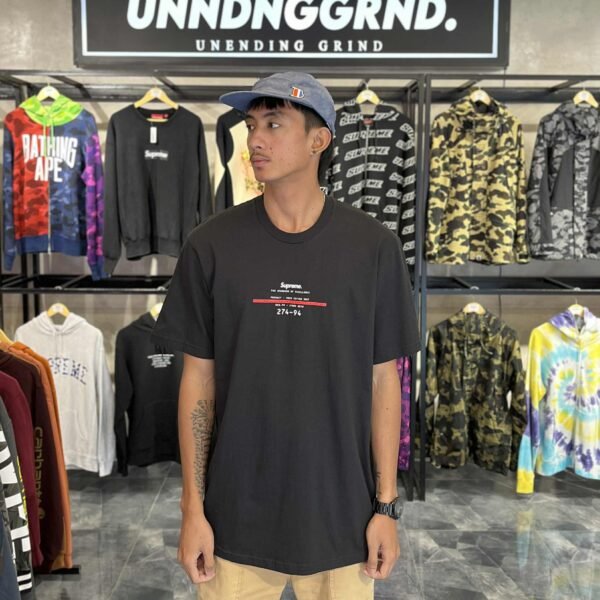 BRANDNEW SUPREME Standard Black Tee (Large)