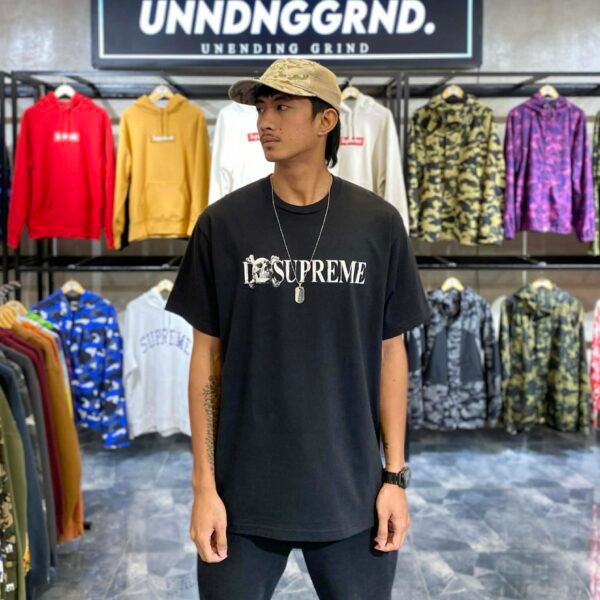 BRANDNEW SUPREME Skull Spell Black Tee (Large)