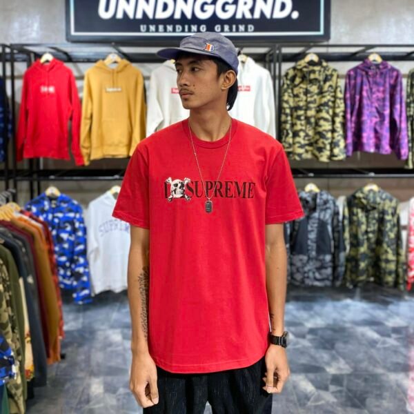 BRANDNEW SUPREME Skull Spell Red Tee (Medium)