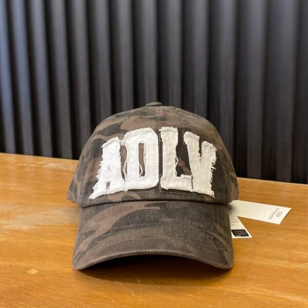 BRANDNEW ADLV BROWN CAMO DISTRESSED BALL CAP