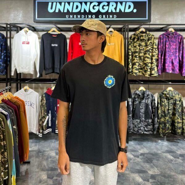 STUSSY Flower Black Tee (Large) - SOLD