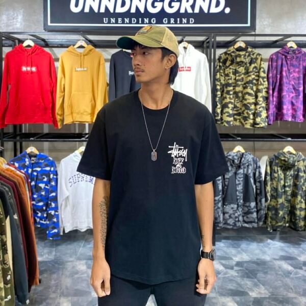 BRANDNEW STUSSY Ruff And Rugged Black Tee (XL) - SOLD