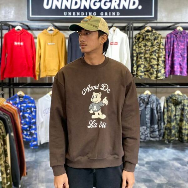 BRANDNEW ADLV Bear Brown Crewneck (Size 1)