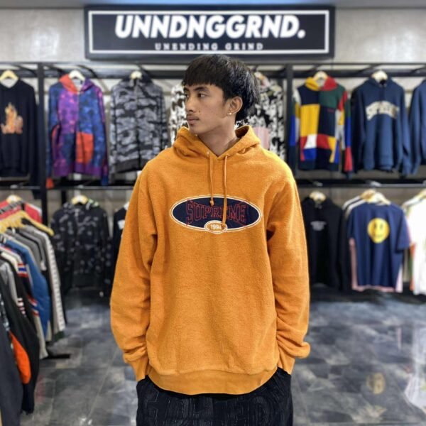 SUPREME Reverse Fleece Orange Hoodie (XL) - SOLD