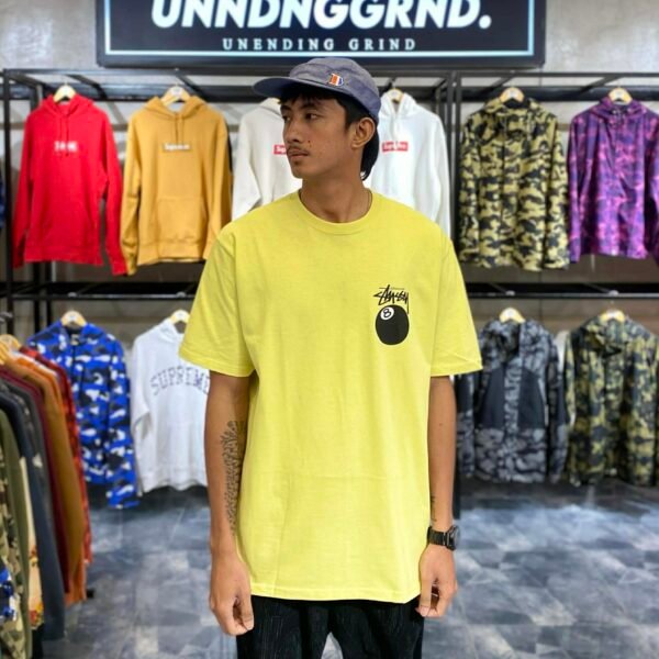 BRANDNEW STUSSY 8 Ball Yellow Tee (Large) - SOLD