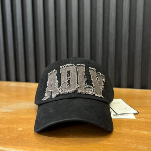 BRANDNEW ADLV BLACK DISTRESSED BALL CAP