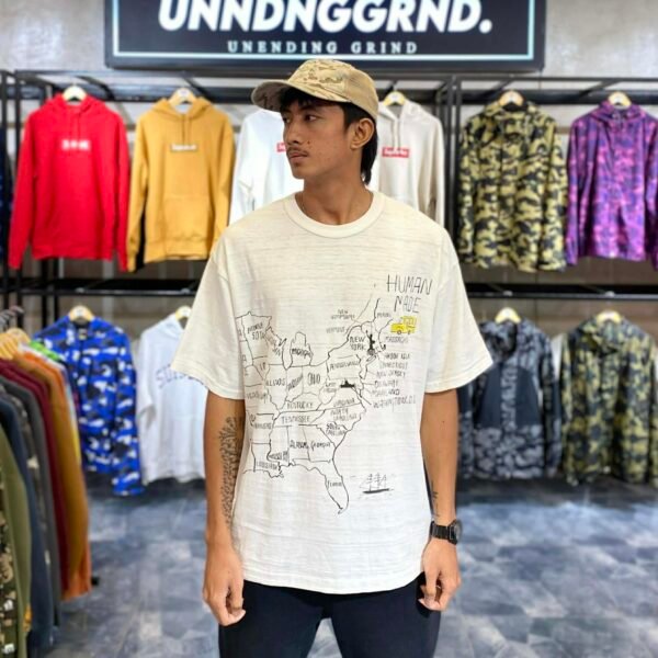 BRANDNEW HUMAN MADE Map White Tee (3XL)
