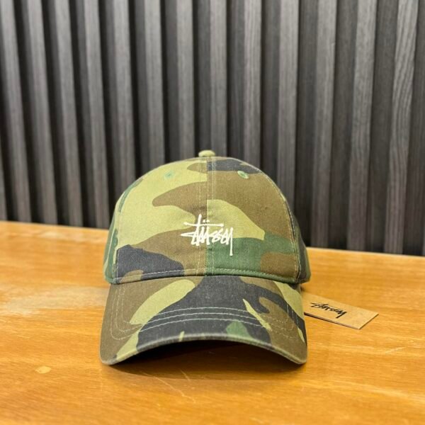 BRANDNEW STUSSY BASIC WASHED GREEN CAMO CAP - SOLD