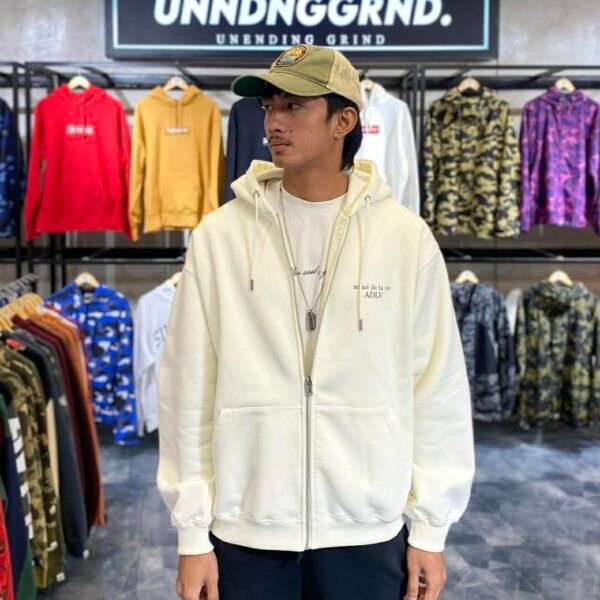 BRANDNEW ADLV Cream Basic Zip Up W/ Hood (Size 2) - SOLD