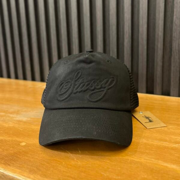 BRANDNEW STUSSY TRIPLE BLACK TRUCKER CAP - SOLD