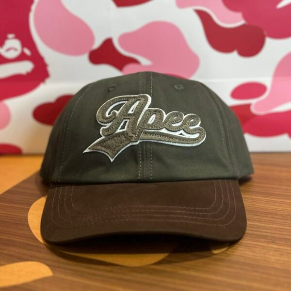 BRANDNEW APEE Spellout Logo Embroidered Olive Green Cap