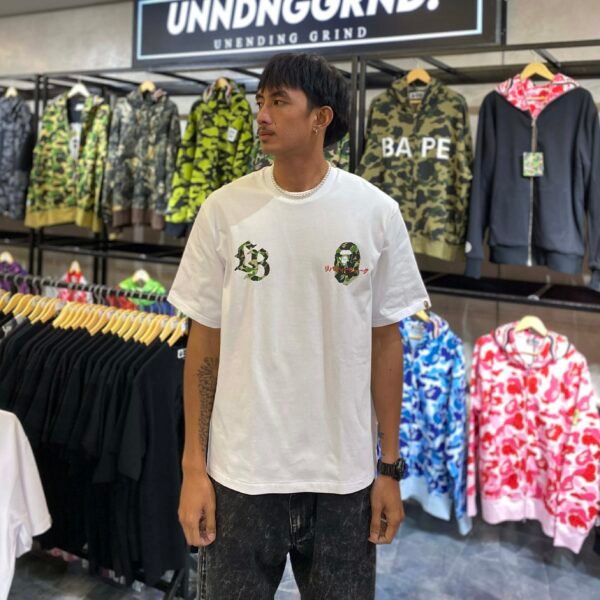 BRANDNEW BAPE x LIBERTY WALK ABC Camo Relaxed Fit White Tee (Medium)