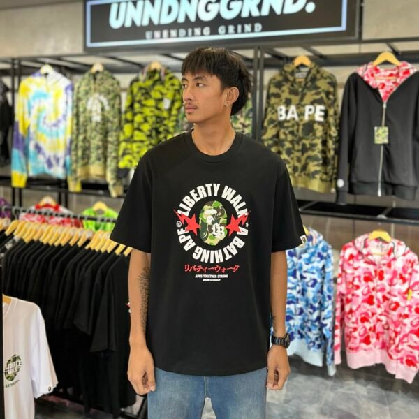 BRANDNEW BAPE x LIBERTY WALK ABC Camo Relaxed Fit Black Tee (Large) - SOLD