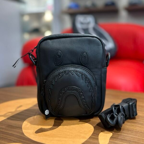 BRANDNEW BAPE Shark Leather Mini Shoulder Bag