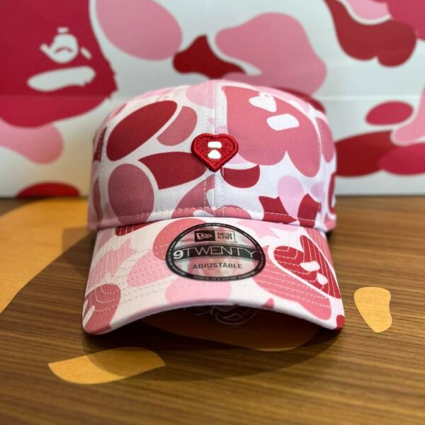 BRANDNEW BAPE Apee Heart x New Era Pink Camo Cap
