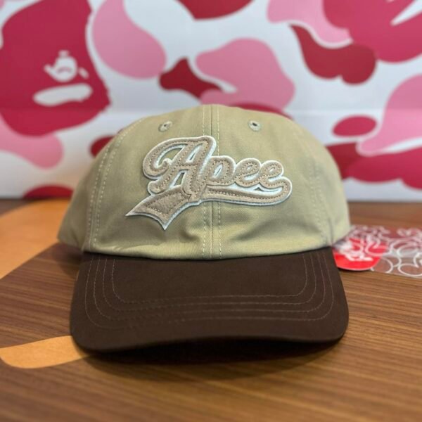 BRANDNEW APEE Spellout Logo Embroidered Beige Cap