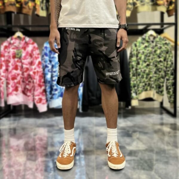 AAPE UNVS Gray Camo Sweat Shorts - SOLD