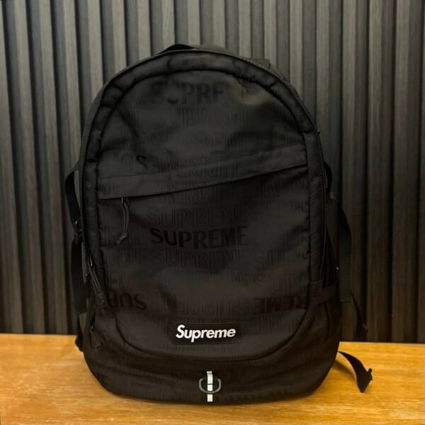 Supreme SS19 Box Logo AOP Black Backpack