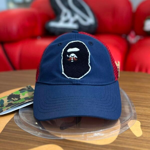 BRANDNEW Mr. Bathing Ape Head Lorry Navy Trucker Cap