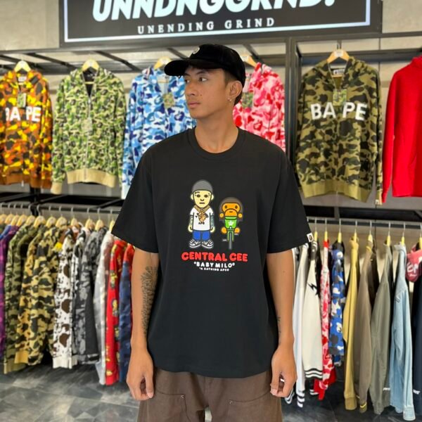 BRANDNEW BAPE Milo x Central Cee Spotify Black Tee (Large) - SOLD