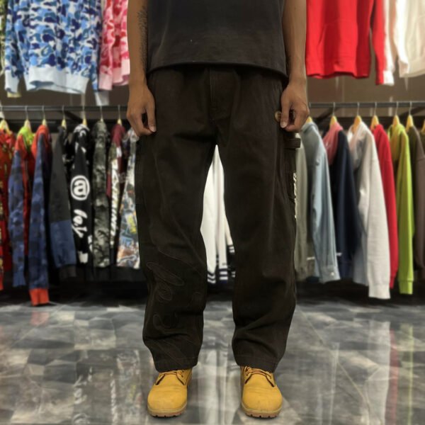 BRANDNEW AAPE Logo Patch Brown Carpenter Pants (Large)