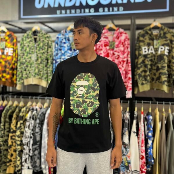 BRANDNEW BAPE ABC Camo Big Ape Head Black Tee (Large) - SOLD