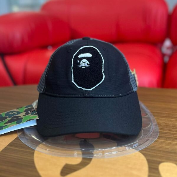 BRANDNEW Mr. Bathing Ape Head Lorry Black Trucker Cap - SOLD